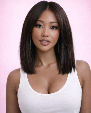 Luna 16" Yaki Straight 9x6 T-Part "Wear & Go" Wig (Pre-Cut HD Lace)