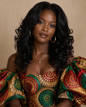Selene 26" Yaki Butterfly Cut Natural Black 9x6 HD Lace "Wear & Go" Wig