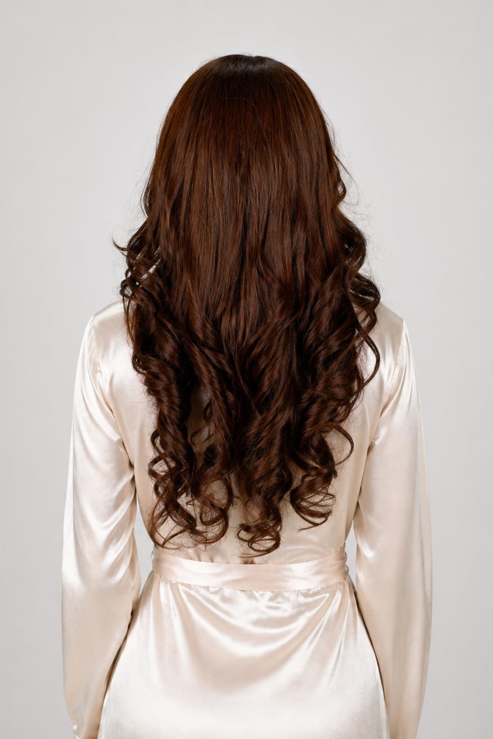 Amara 26″ Chocolate Wine Straight Styled 7x5 Lace “Wear & Go” Wig - Image 3